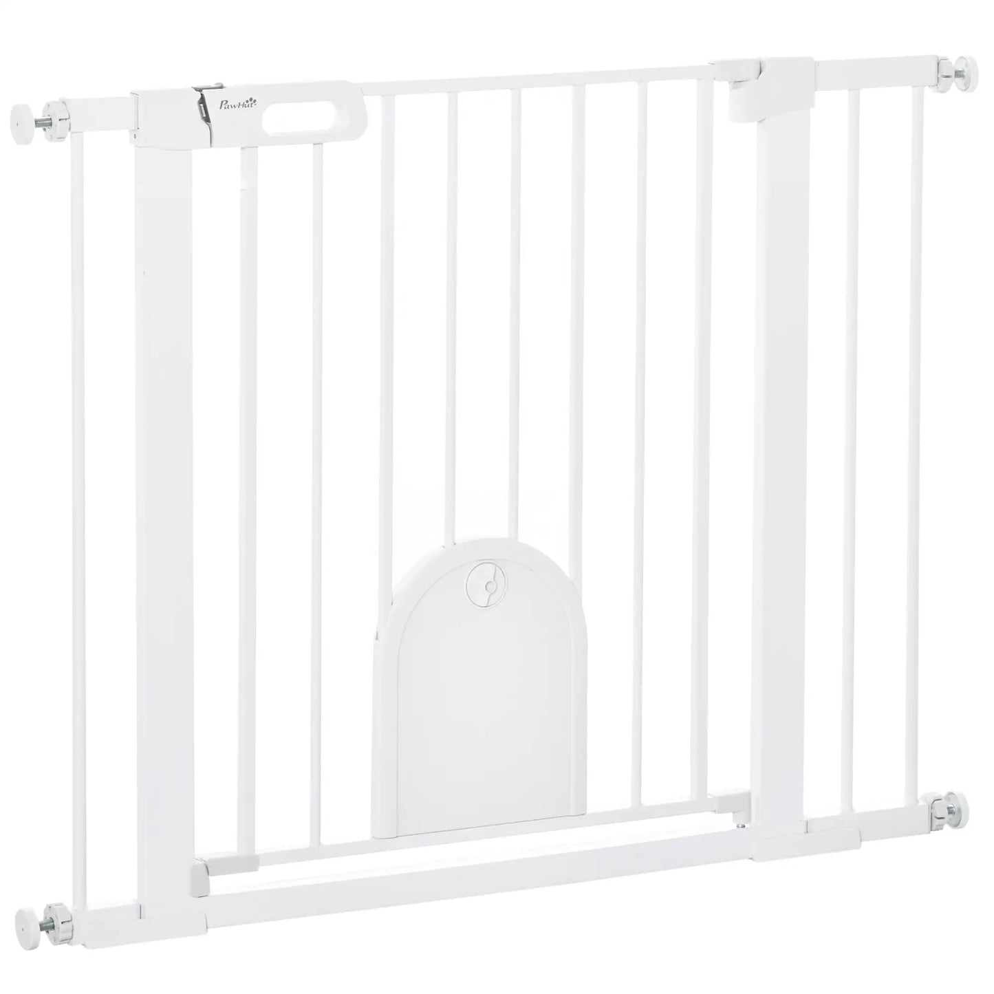 30"-41" Extra Wide Pet Gate, Small Door, 30"H, White Houses, Kennels & Pens White at Gallery Canada