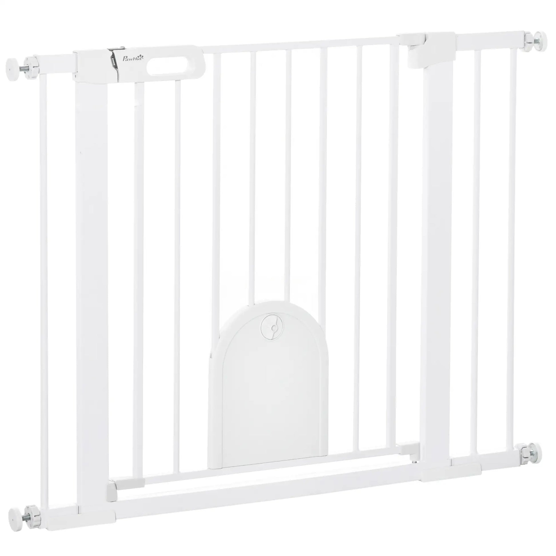 30"-41" Extra Wide Pet Gate, Small Door, 30"H, White Houses, Kennels & Pens White at Gallery Canada