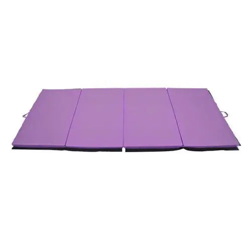 4'x8'x2" Folding Tumbling Mat, Exercise Mat for Yoga, MMA, Purple Gymnastics Mats Purple at Gallery Canada