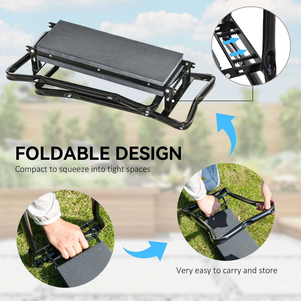 Folding Garden Kneeler Seat Stool With Thicken Pad Garden Accessories at Gallery Canada