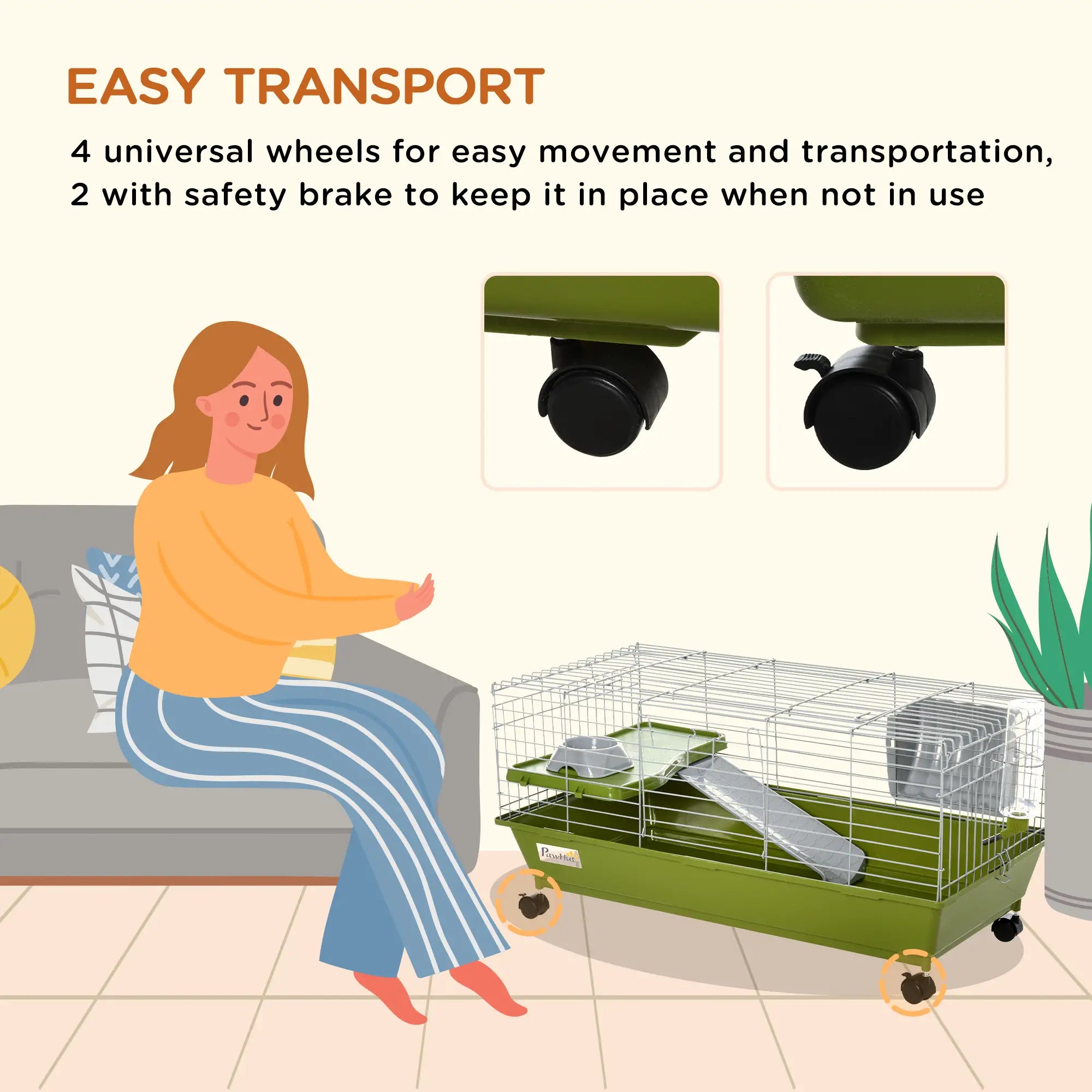 Small Animal Cage, Rolling Bunny Cage, Guinea Pig Cage, Green Houses & Habitats at Gallery Canada