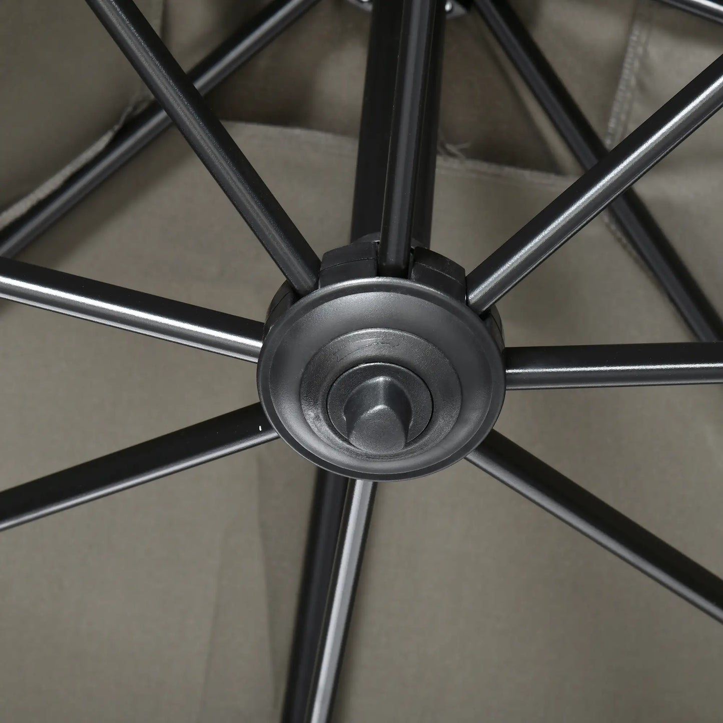 8' x 8' Square Patio Umbrella, 360° Rotation, Aluminum, Light Grey Cantilever Umbrellas at Gallery Canada