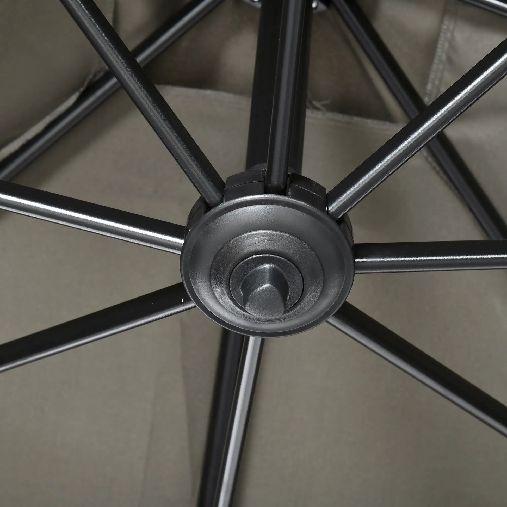 8' x 8' Square Patio Umbrella, 360° Rotation, Aluminum, Light Grey Cantilever Umbrellas at Gallery Canada