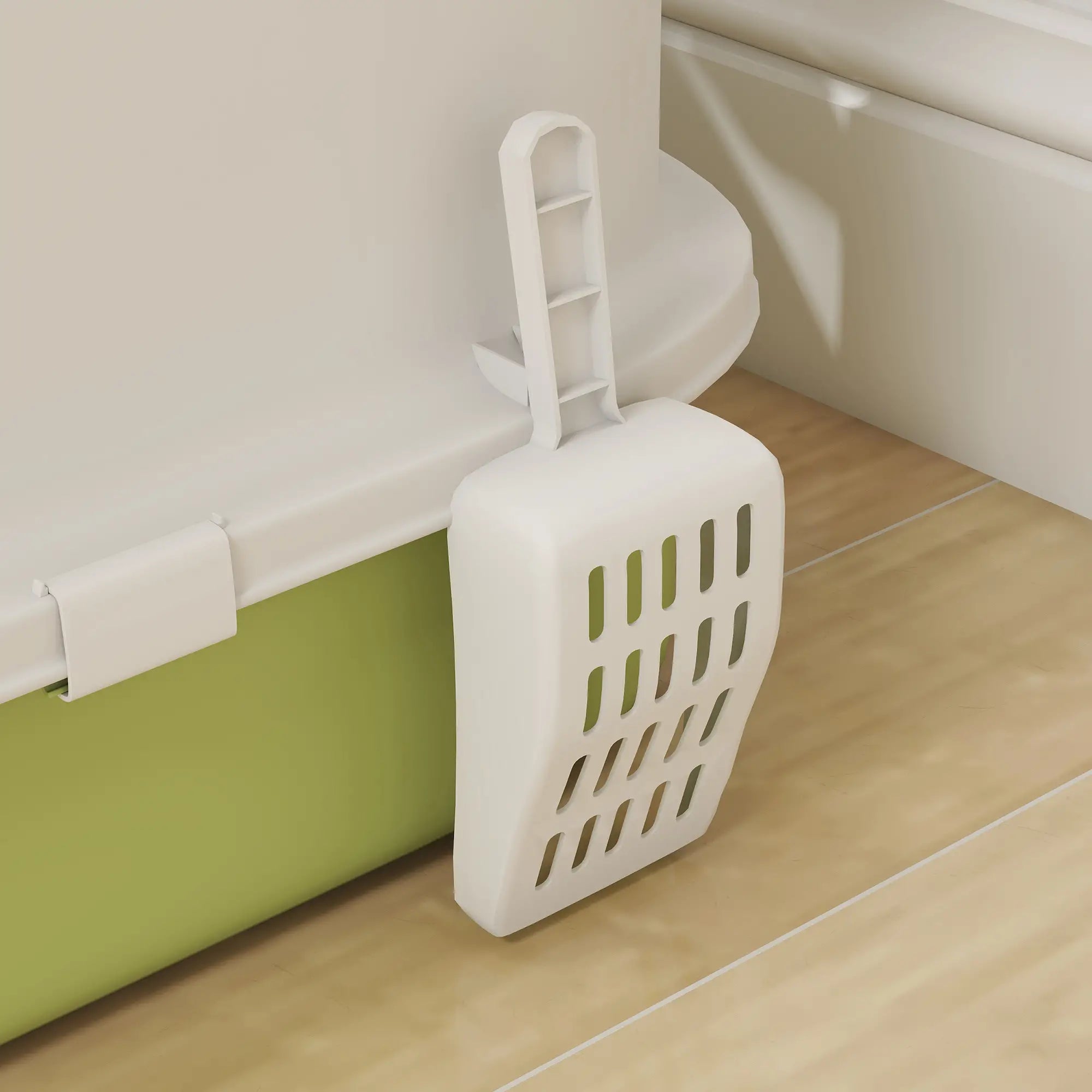 Enclosed Cat Litter Box With Lid, Scoop, Top Entry, Deodorization Bags, Drawer Type, Green Cat Litter Box Enclosures at Gallery Canada