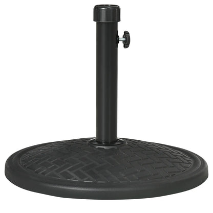 31lbs Concrete Umbrella Base, Round Outdoor Stand, Black Umbrella Bases at Gallery Canada