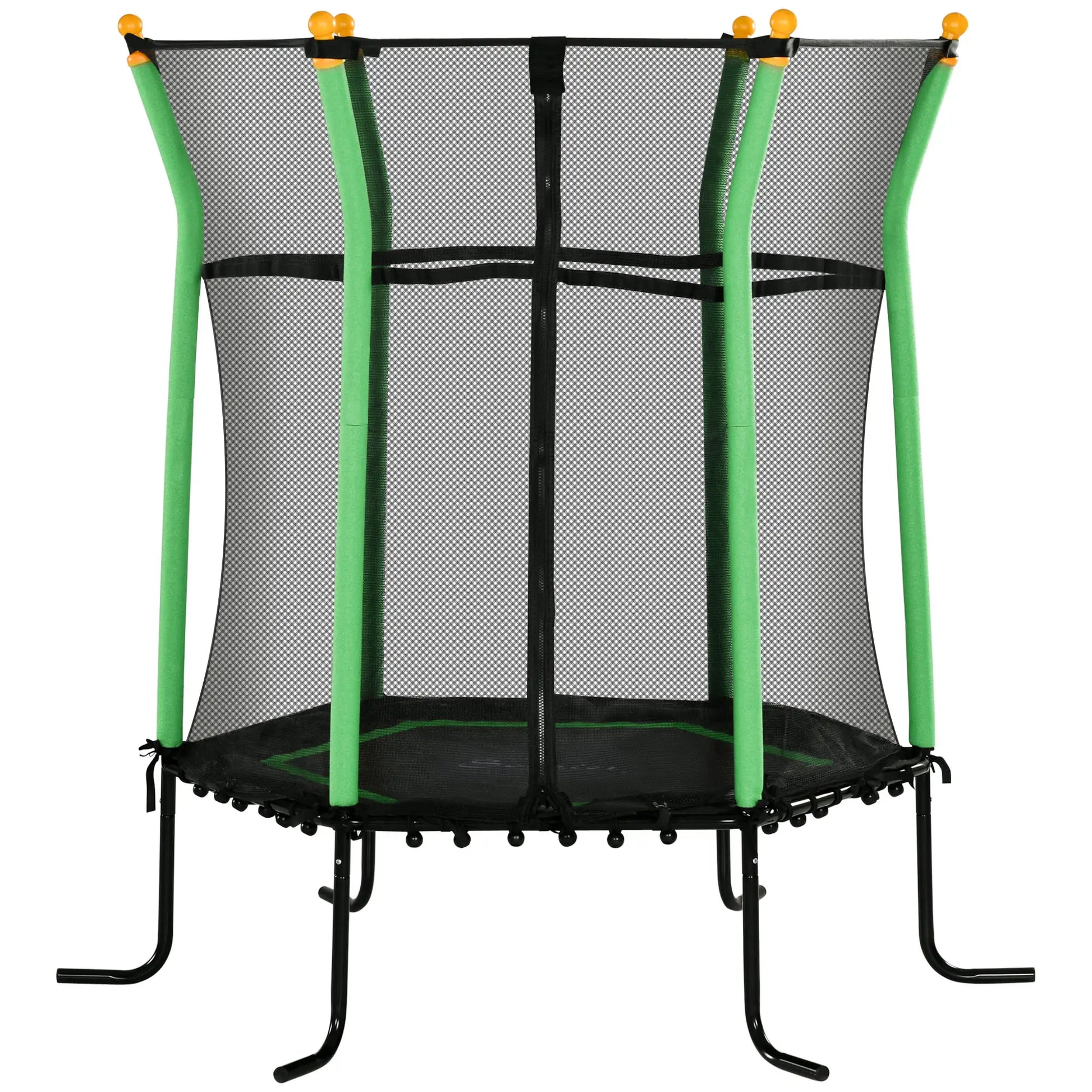 64" Kids Trampoline, Indoor Outdoor, Enclosure Net, Green Trampolines at Gallery Canada