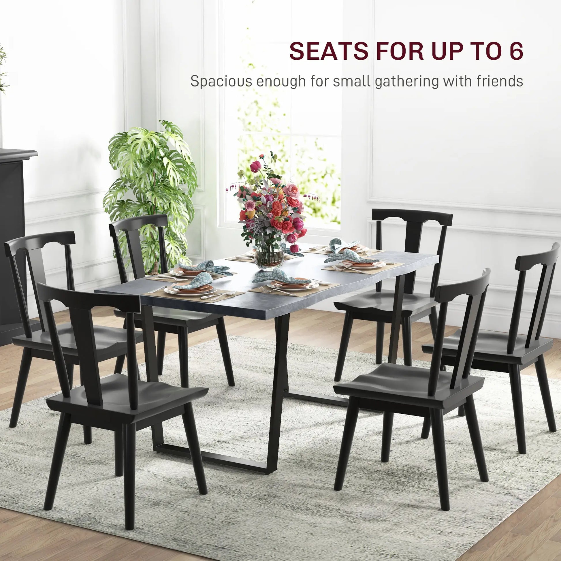 63" Industrial Kitchen Table, Wave-Edged Tabletop, Steel Legs, Cement Grey Dining Tables at Gallery Canada