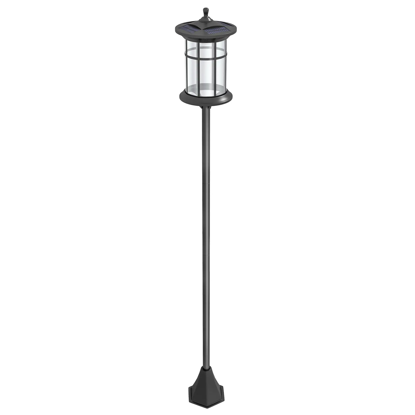 72" Solar Post Light, LED Outdoor Lamp, Waterproof IP44, Cool White Solar Post Lamps Black at Gallery Canada