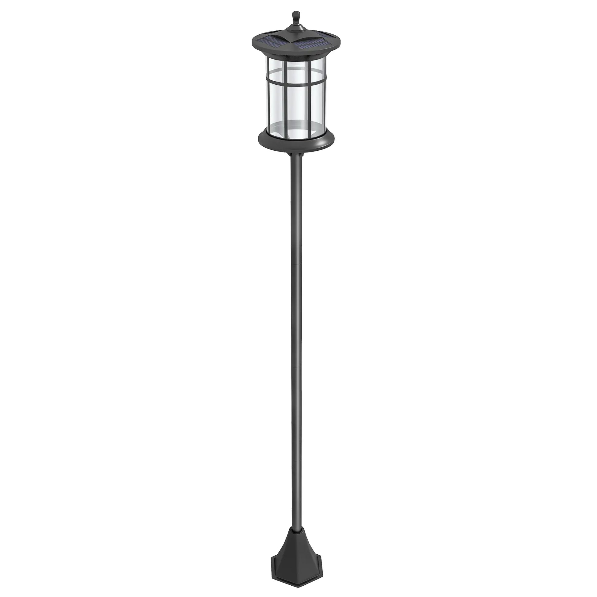 72" Solar Post Light, LED Outdoor Lamp, Waterproof IP44, Cool White Solar Post Lamps Black at Gallery Canada