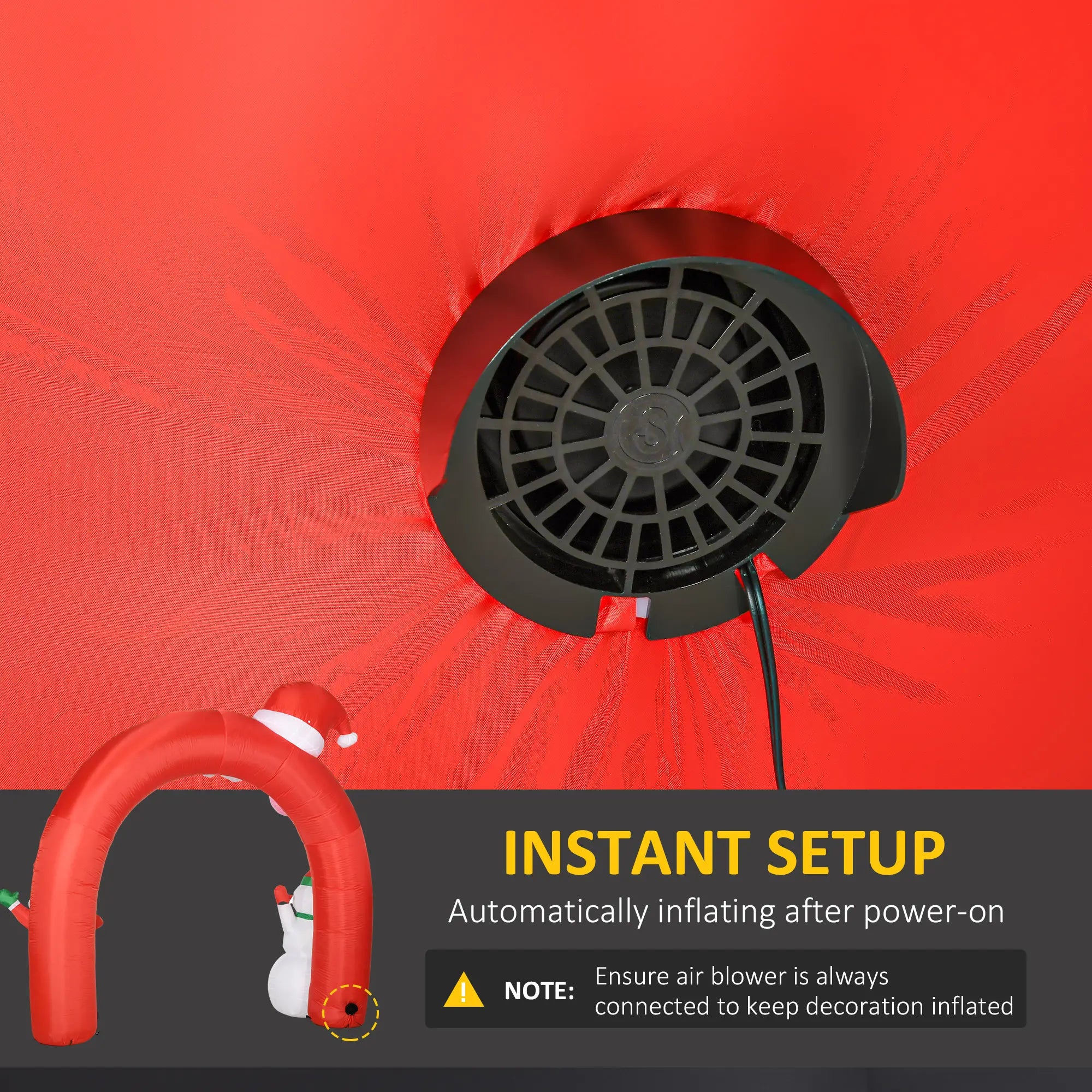 9ft Christmas Inflatable Archway, Santa Claus Snowman, LED Lights Christmas Inflatables at Gallery Canada