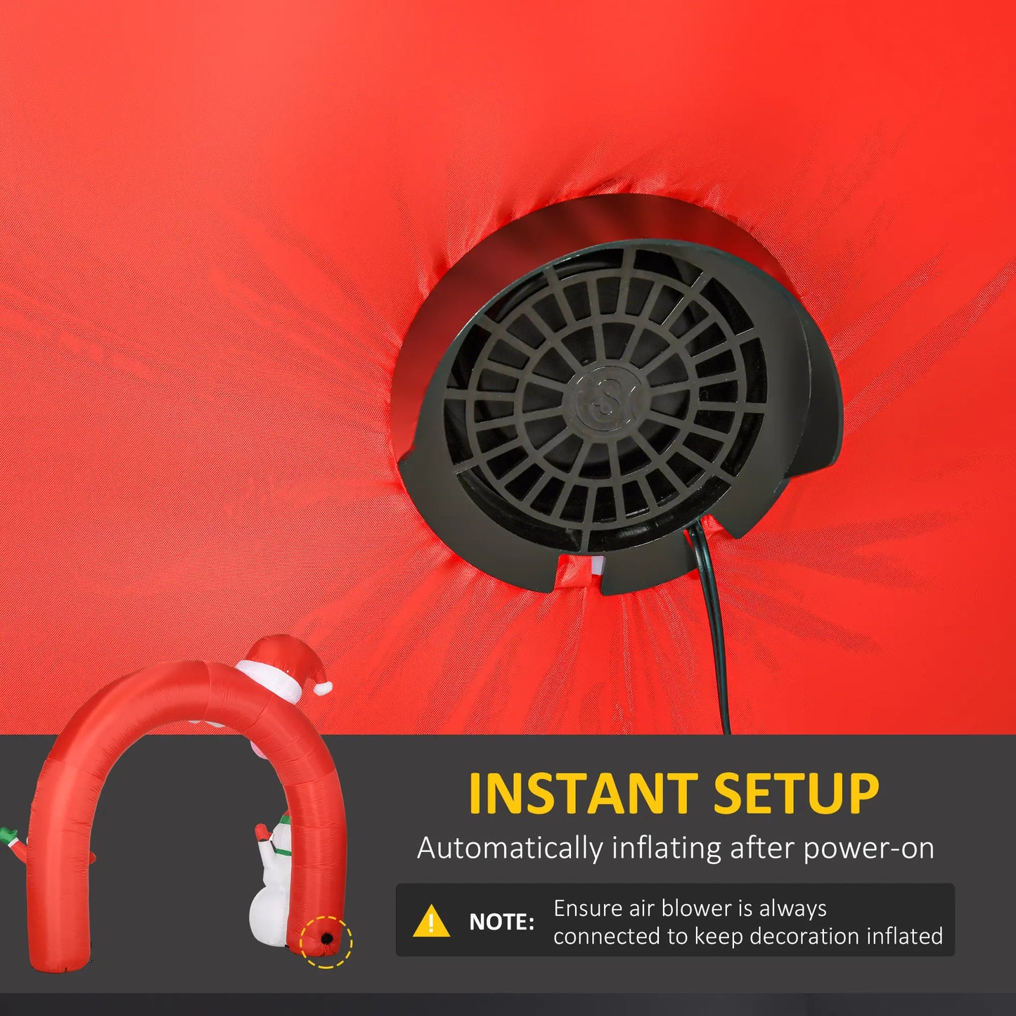 9ft Christmas Inflatable Archway, Santa Claus Snowman, LED Lights Christmas Inflatables at Gallery Canada