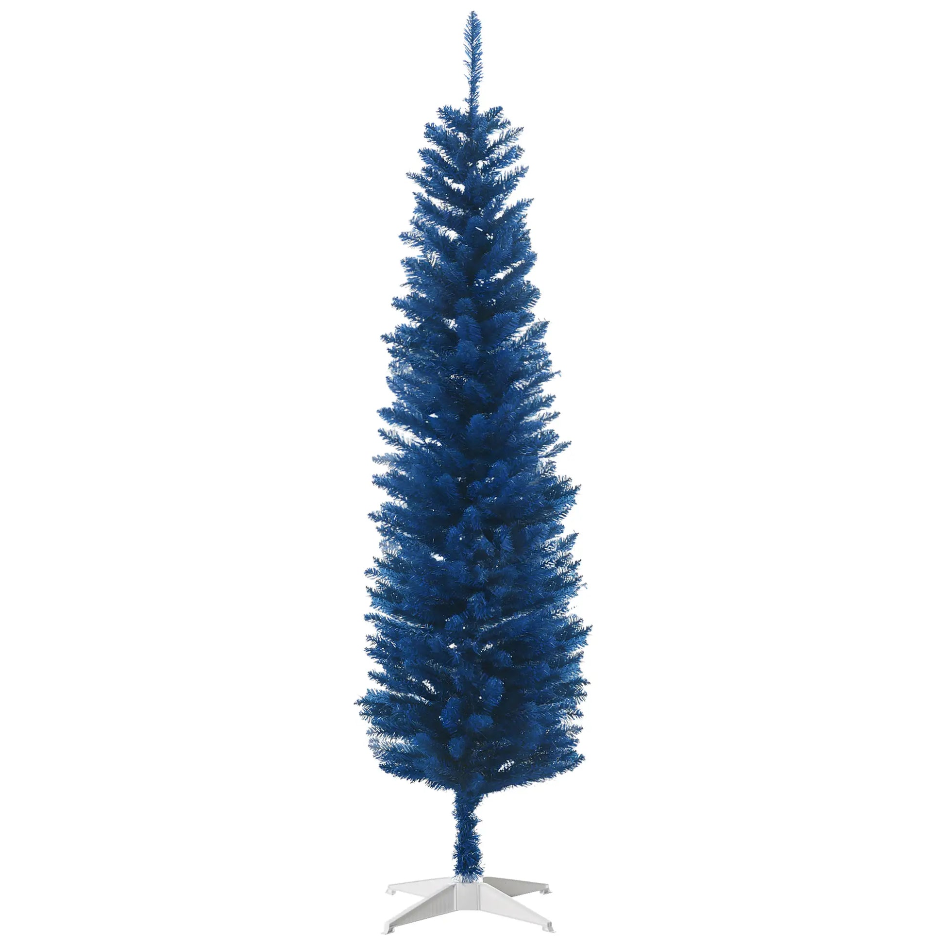 6ft Pencil Christmas Tree, Skinny Artificial, Deep Blue Pencil Christmas Trees Deep Blue at Gallery Canada