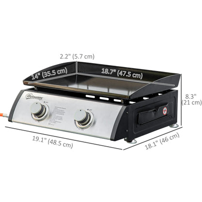 2 Burner Portable Tabletop Gas Grill, For Camping Picnic, Silver Propane Gas Grills at Gallery Canada