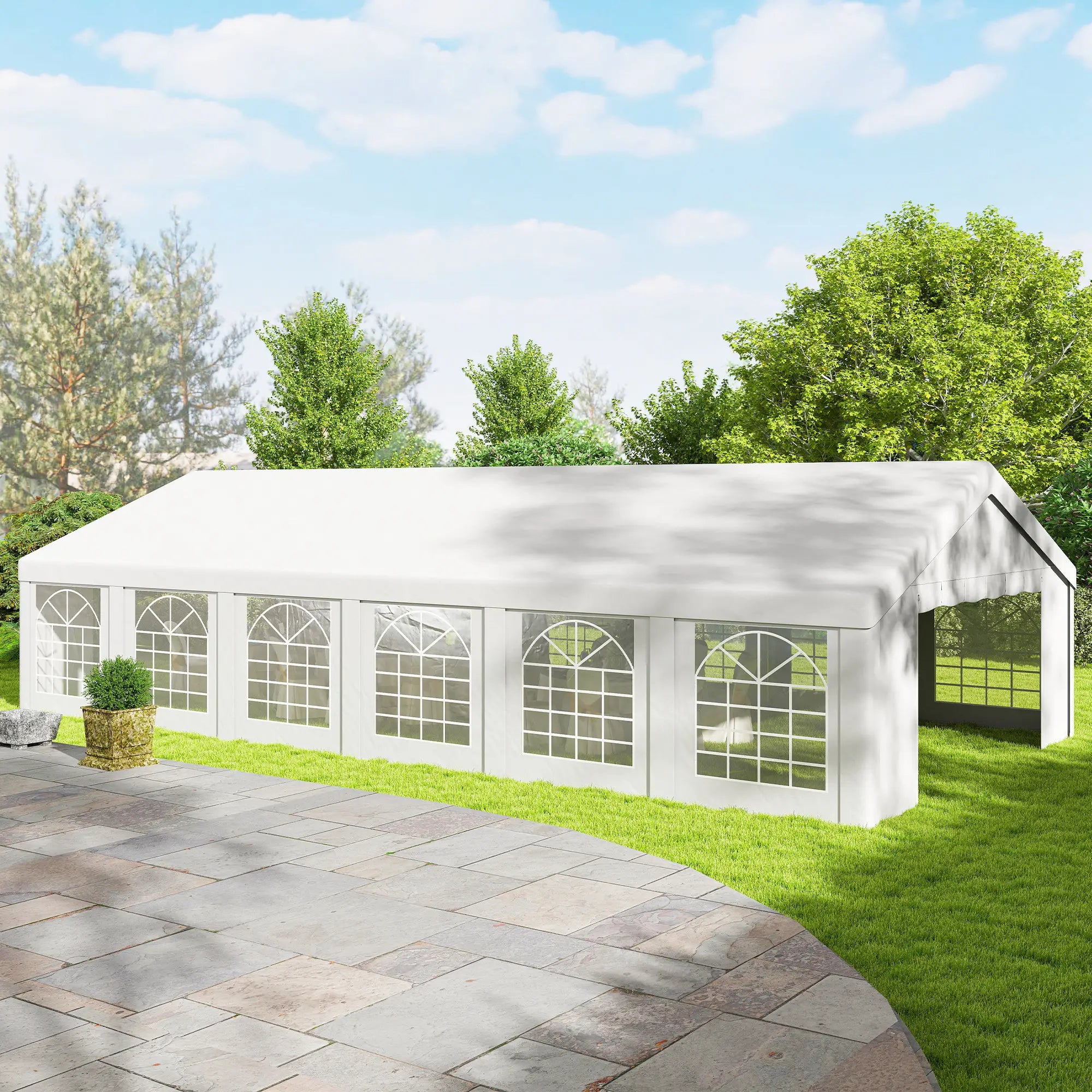 20' x 40' Party Tent, Outdoor Canopy With 12 Removable Windows Canopy Tents at Gallery Canada