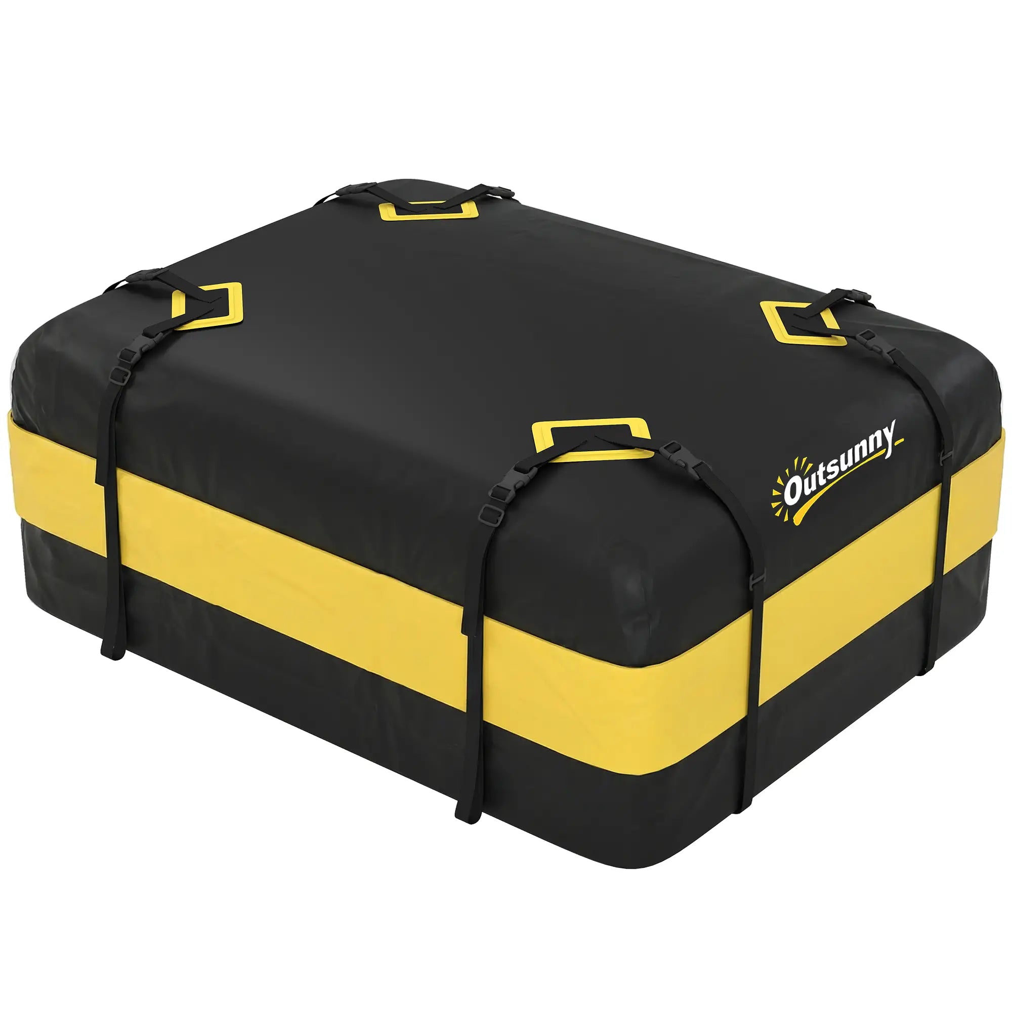 Waterproof Soft-Shell Car Roof Storage Bag, 15 Cubic Feet, Anti-Slip Mat Automotive Black, Yellow at Gallery Canada
