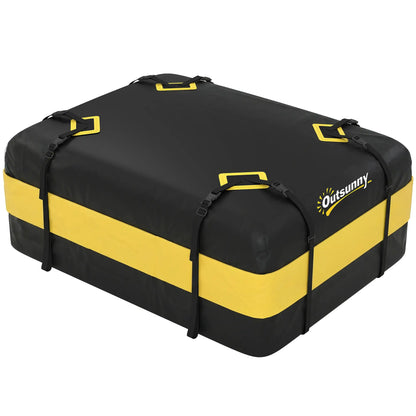 Waterproof Soft-Shell Car Roof Storage Bag, 15 Cubic Feet, Anti-Slip Mat Automotive Black, Yellow at Gallery Canada