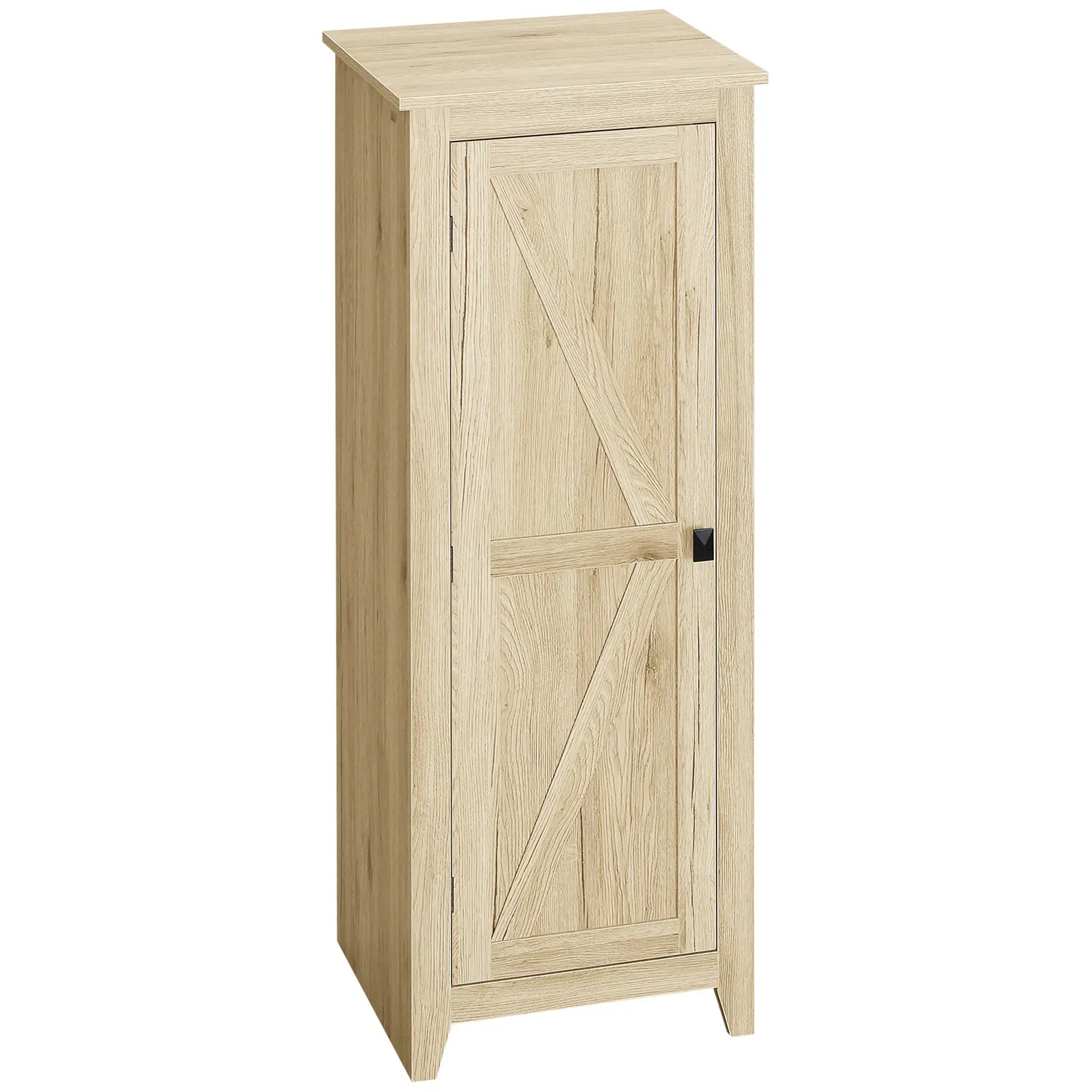 48" Farmhouse Kitchen Pantry Cabinet, Adjustable Shelves, Natural Kitchen Pantry Cabinets at Gallery Canada