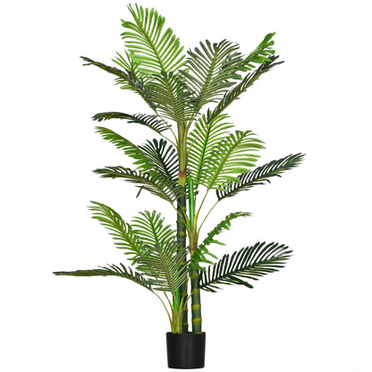 Artificial Areca Palm Tree in Pot, 21 Leaves, 8"x8"x60", Green Artificial Trees at Gallery Canada