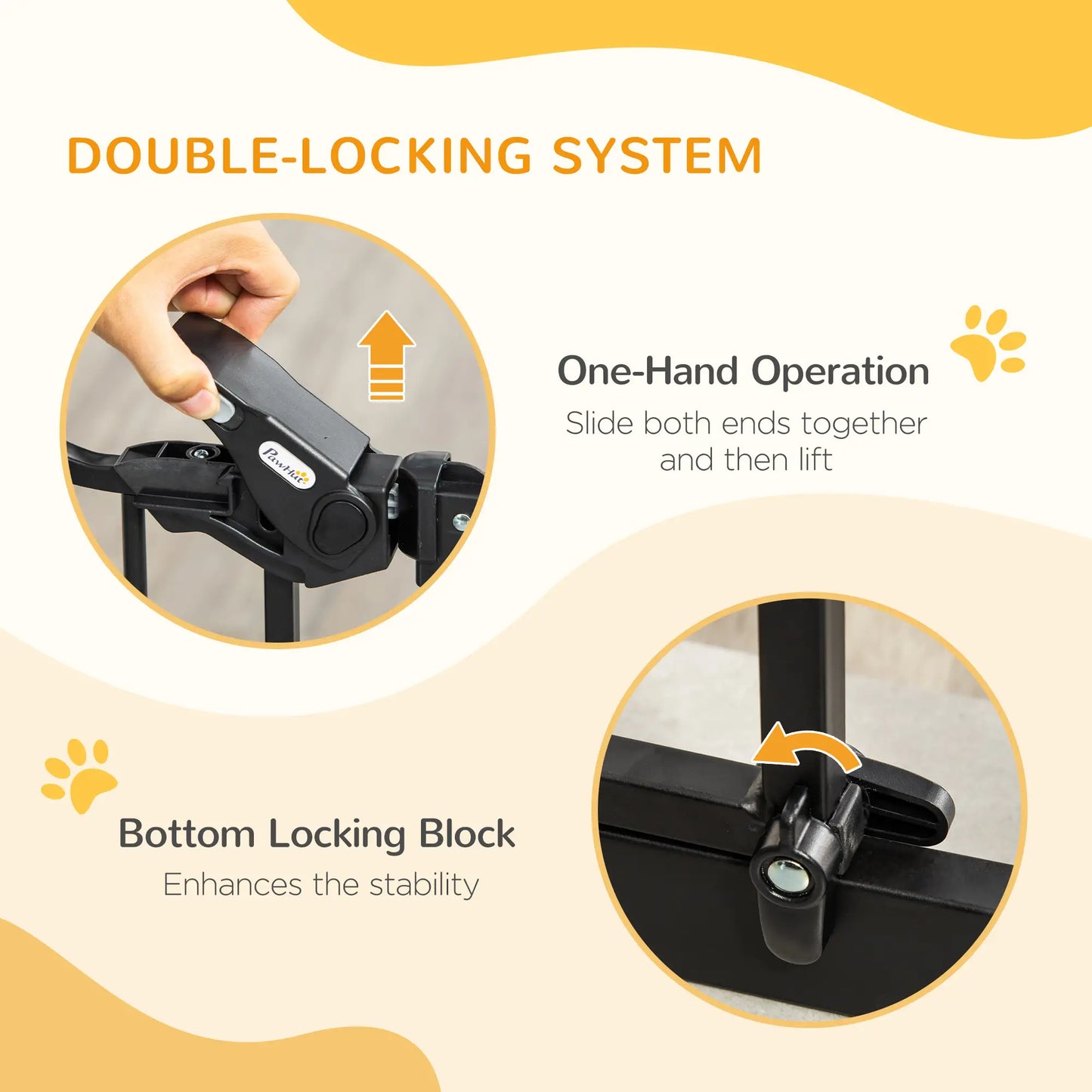 29.1''-41.3'' Extra Wide Dog Gate, Cat Door, Pressure Fit, Auto Close Houses, Kennels & Pens at Gallery Canada