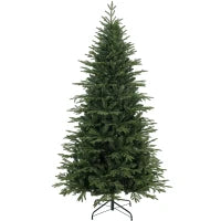 Sapin de Noël artificiel de 7 pieds, complet à charnières, vert