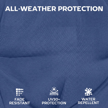 Patio Chair Cushions Set of 4, Waterproof Non-Slip, 44"x21", Navy Blue Patio Chair Cushions at Gallery Canada