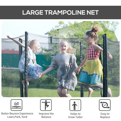8FT Round Trampoline Enclosure Net, Outdoor Safety, Black Trampolines at Gallery Canada