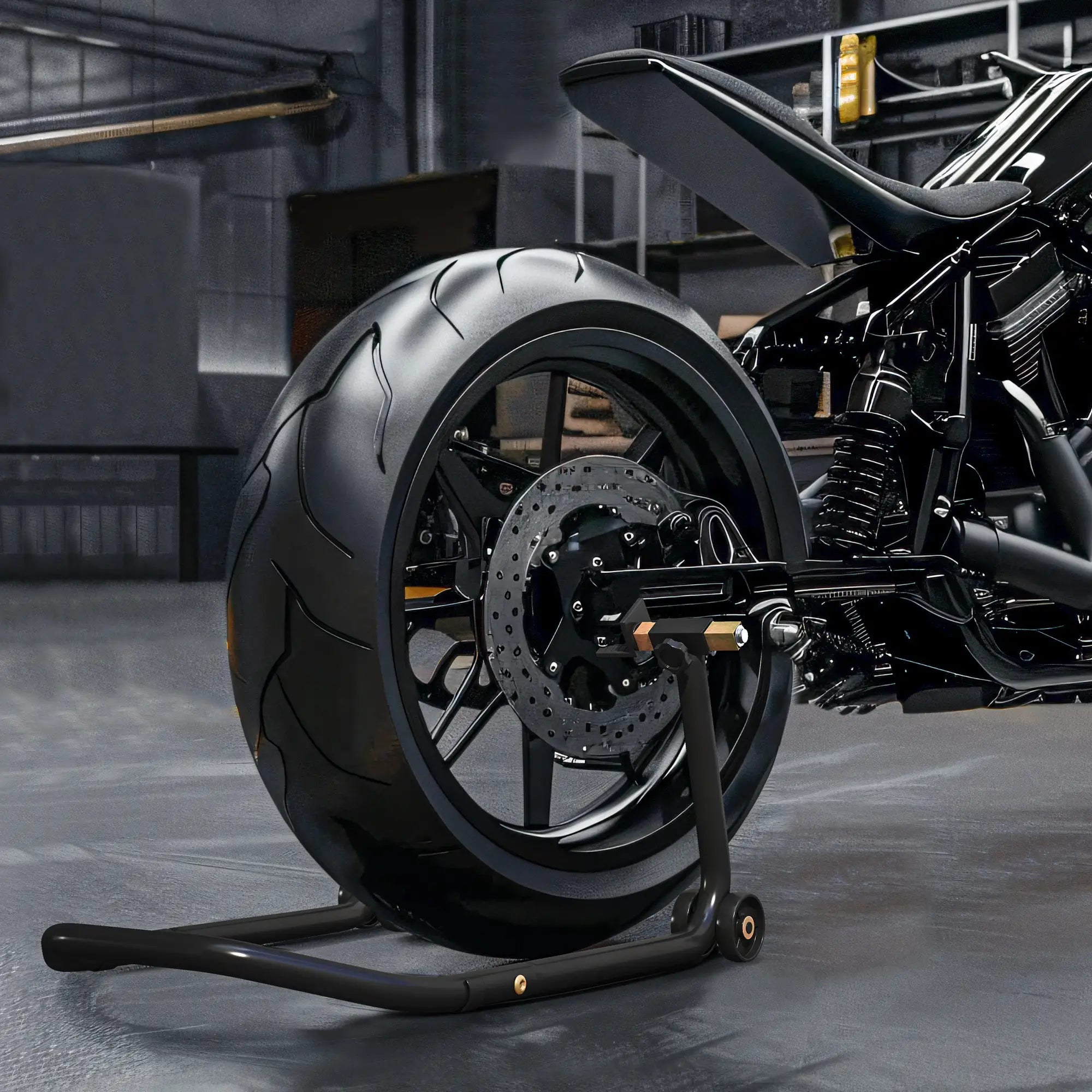 Convertible Motorcycle Stand, Front Rear Lift, 3 Adaptors, Black Automotive at Gallery Canada