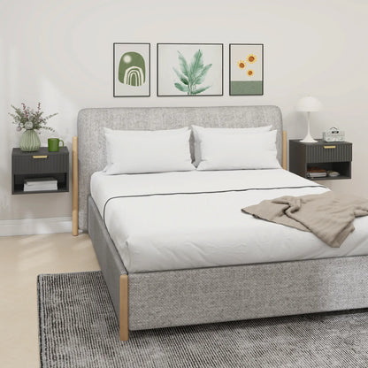 Floating Nightstands, Wall Mounted Bedside Tables Set of 2, Black Bedside Tables at Gallery Canada