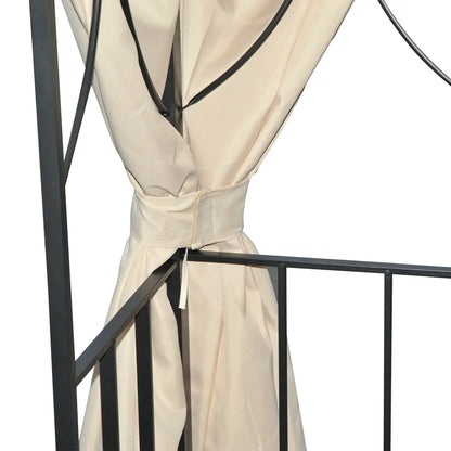 10' x 10' Patio Gazebo, Canopy Shelter with Double-Tier Roof, Cream White Gazebos at Gallery Canada