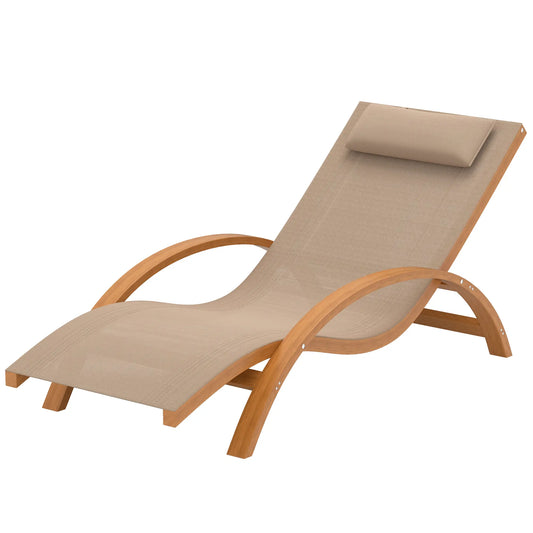 Wood Chaise Lounge Chair, Recliner, Outdoor Patio, Teak, Light Khaki Lounger Chairs Teak, Light Khaki at Gallery Canada