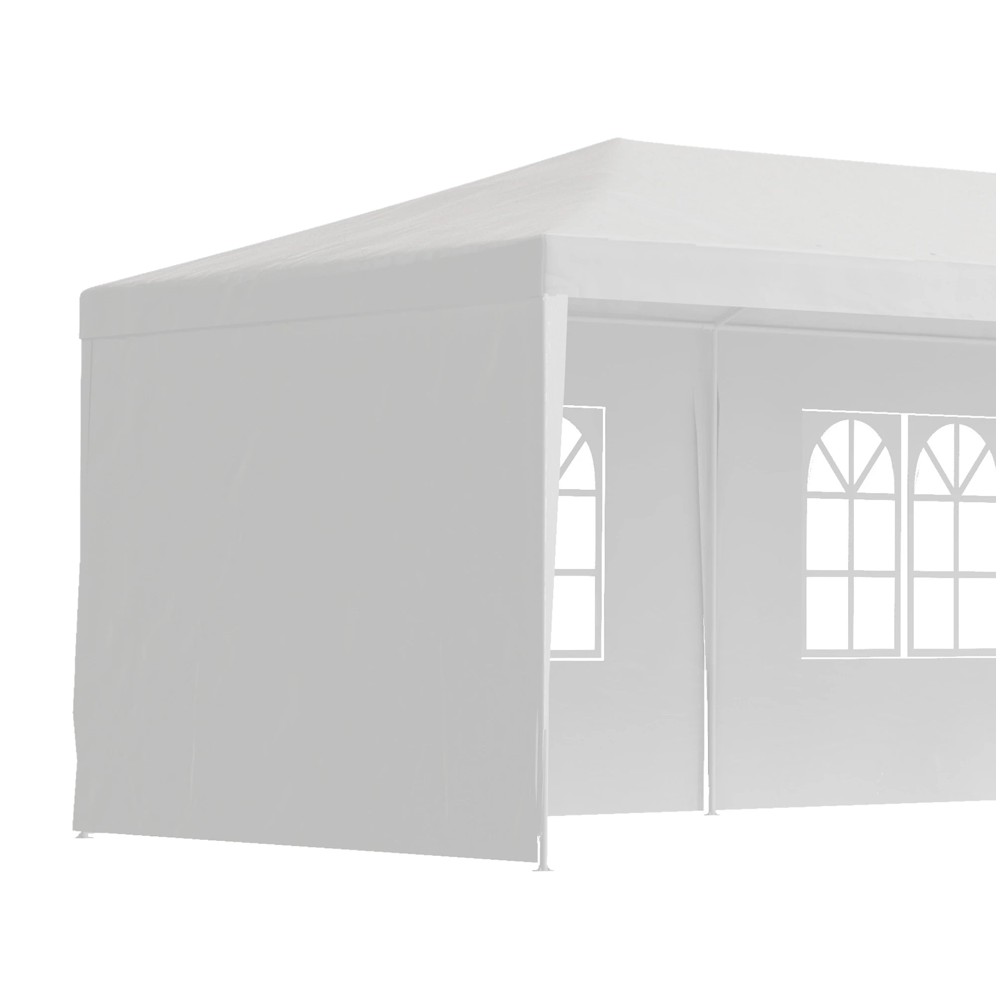 10' x 29' Party Tent, Canopy with Sidewalls, Transparent Windows, White Canopy Tents at Gallery Canada