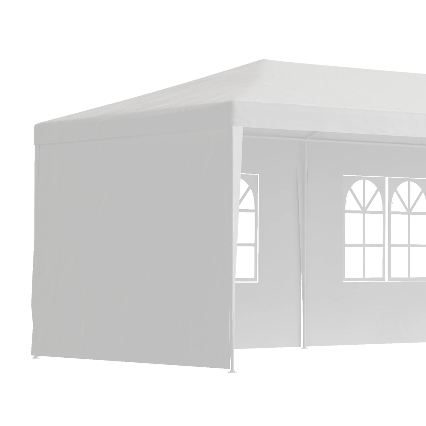10' x 29' Party Tent, Canopy with Sidewalls, Transparent Windows, White Canopy Tents at Gallery Canada