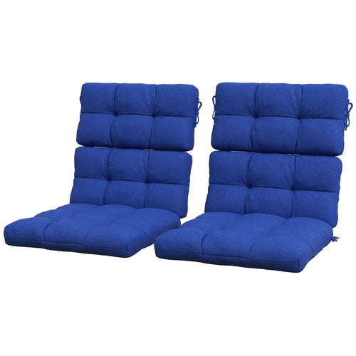 2-Piece Back Seat Cushion, Outdoor Patio Chair Set, Navy Blue