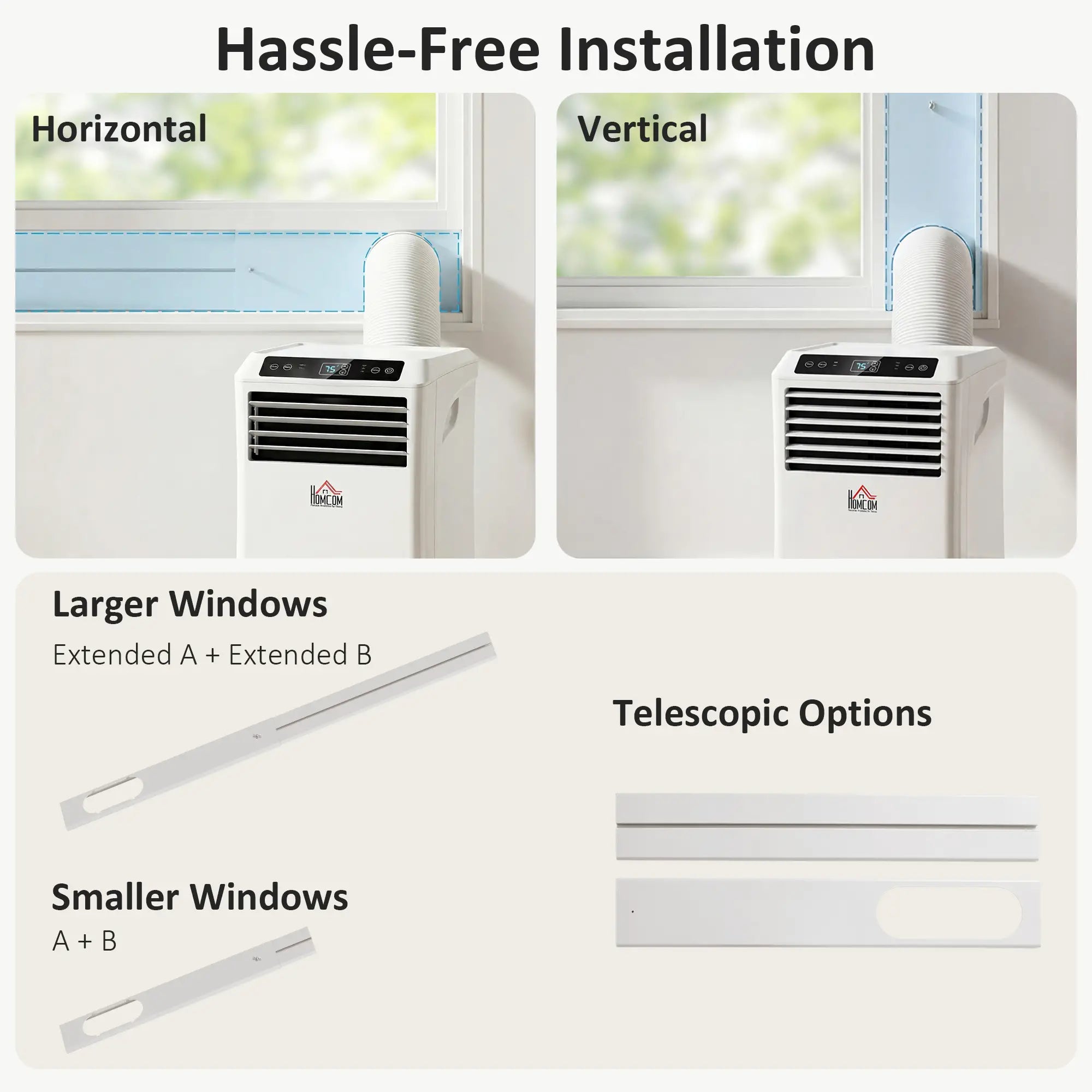 10,000BTU Portable Air Conditioner, Dehumidifier, 2 Speed Fans, 24H Timer, White Air Conditioner at Gallery Canada