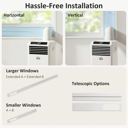 10,000BTU Portable Air Conditioner, Dehumidifier, 2 Speed Fans, 24H Timer, White Air Conditioner at Gallery Canada