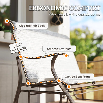 Garden Double Gliding Chair, Patio Glider, Steel Frame, Dark Grey Outdoor Gliders at Gallery Canada