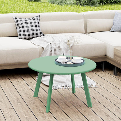 Round Outdoor Side Table, Metal Frame, Non-Slip Foot Pads, Green Patio Side Tables at Gallery Canada