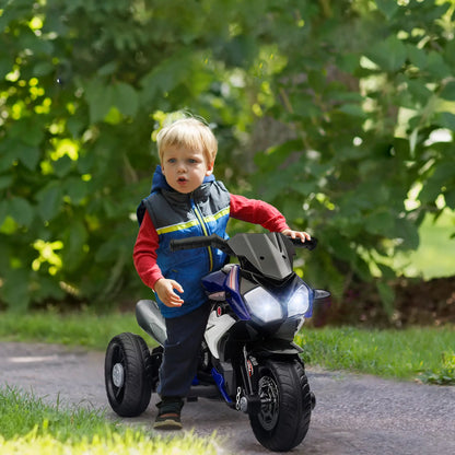 Kids Electric Motorcycle Ride-On Toy, 3 Wheels, Music, Horn, Lights, Blue Electric Motorcycles at Gallery Canada