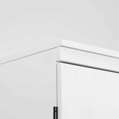 4-Door Storage Cabinet, Freestanding Pantry with Adjustable Shelves, 70", White Kitchen Pantry Cabinets at Gallery Canada