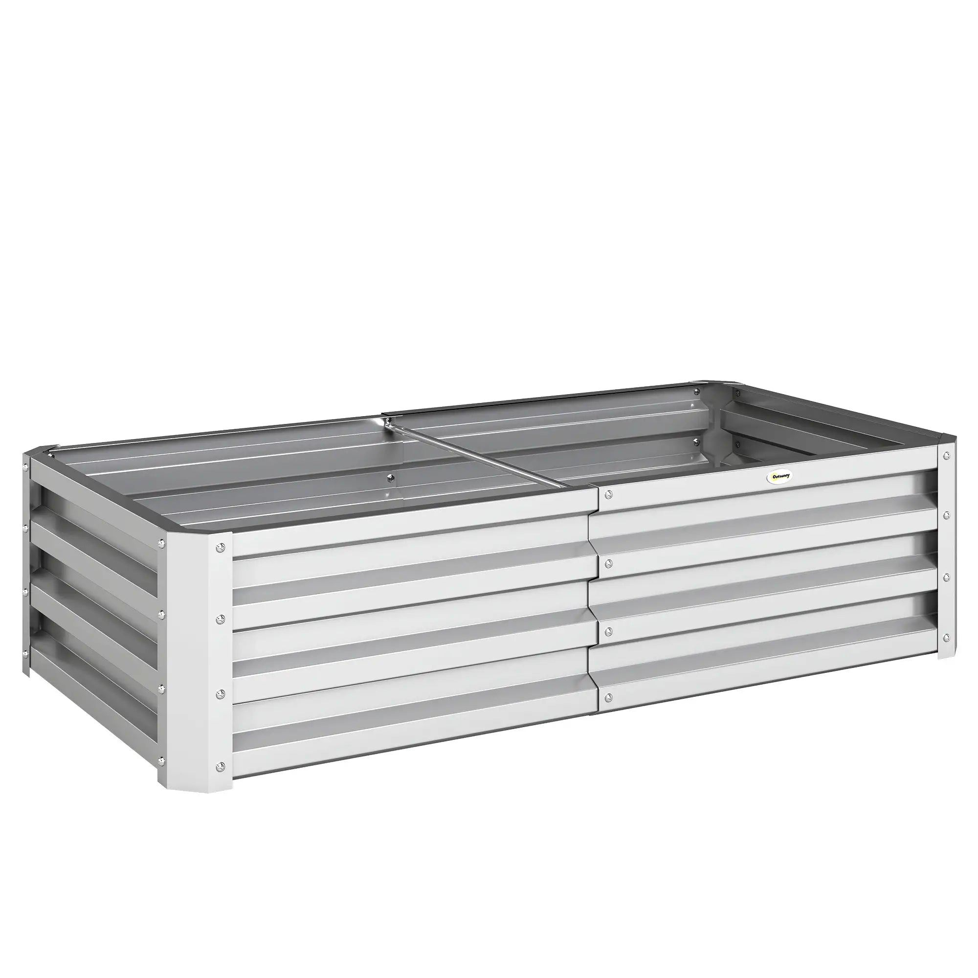 Galvanized Raised Garden Bed, Outdoor Planter Box, 4' x 2' x 1', Silver Raised Garden Beds at Gallery Canada