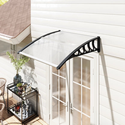 Polycarbonate Door Canopy, 40.6" x 38" Clear, Clear Door Awnings at Gallery Canada