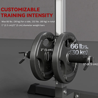 Lat Pull Down Machine, High Low Pulley Station, Adjustable Seat, Home Gym Power Towers at Gallery Canada