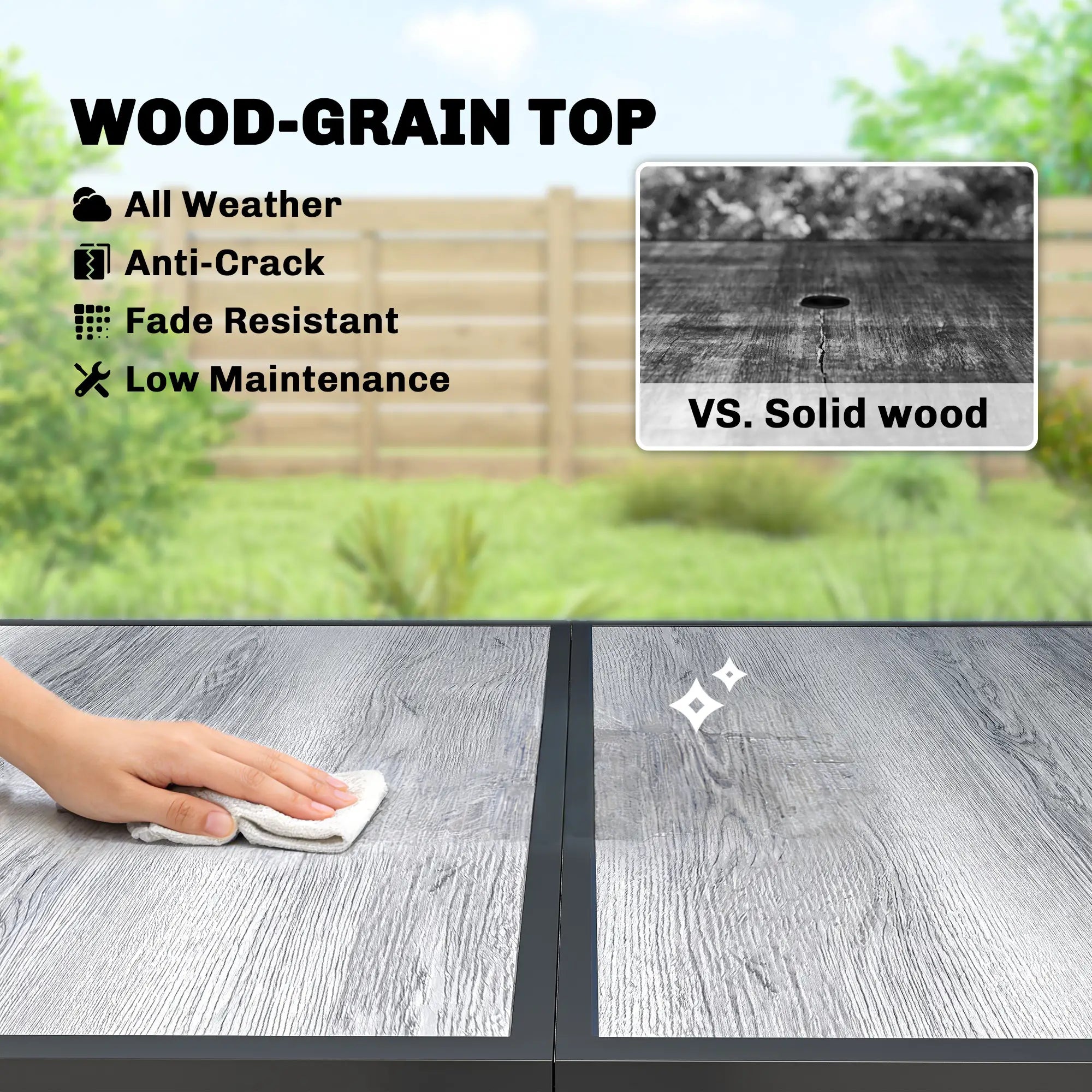 Outdoor Dining Table For 4-6, 59