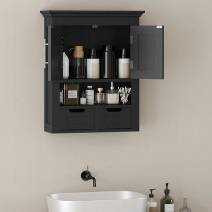Bathroom Wall Cabinet, Medicine Cabinet, With Shelf, Black Wall Mounted Cabinets at Gallery Canada