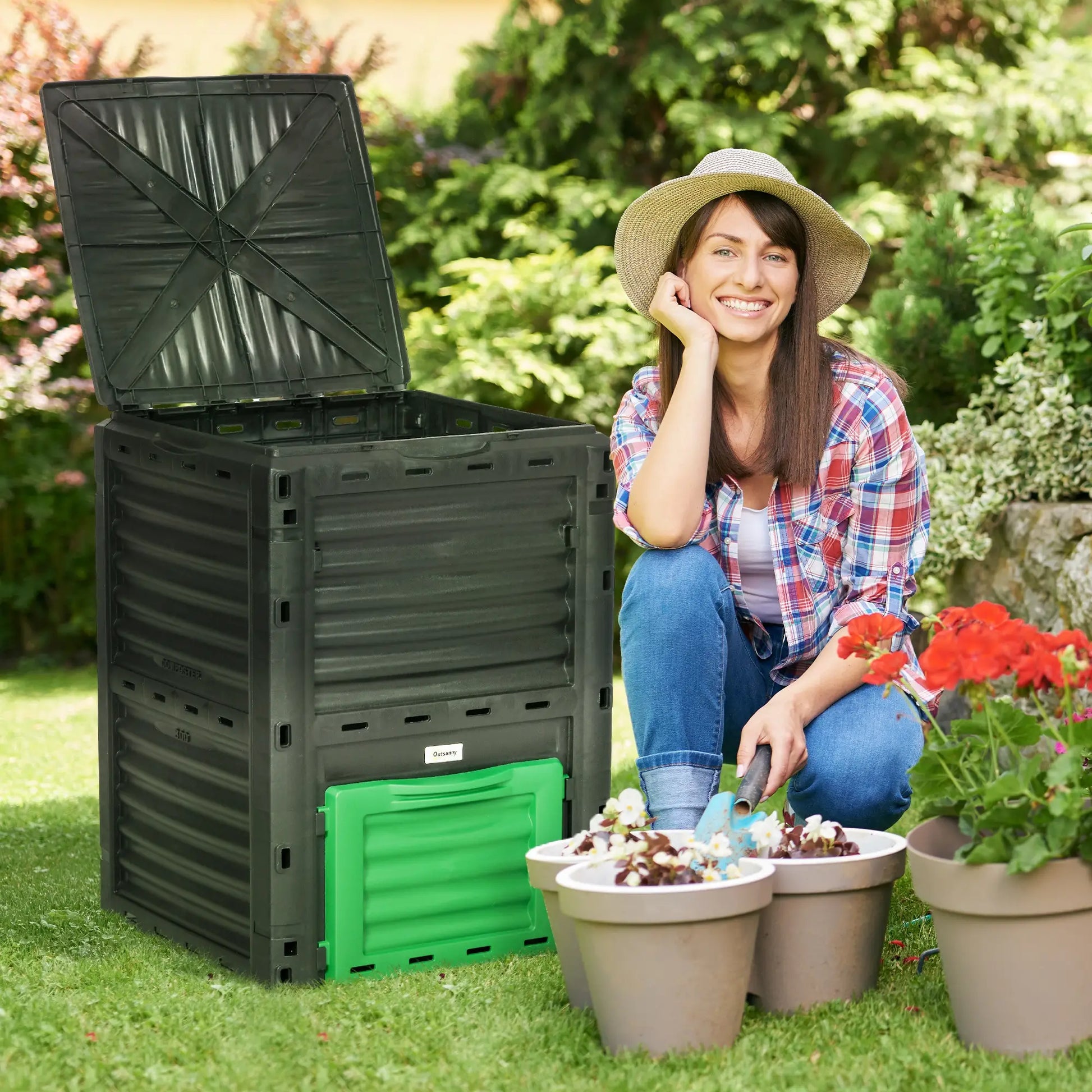 Outdoor Compost Bin, Fast Soil Creation, 80 Gallon, Green Outdoor Compost Bin at Gallery Canada