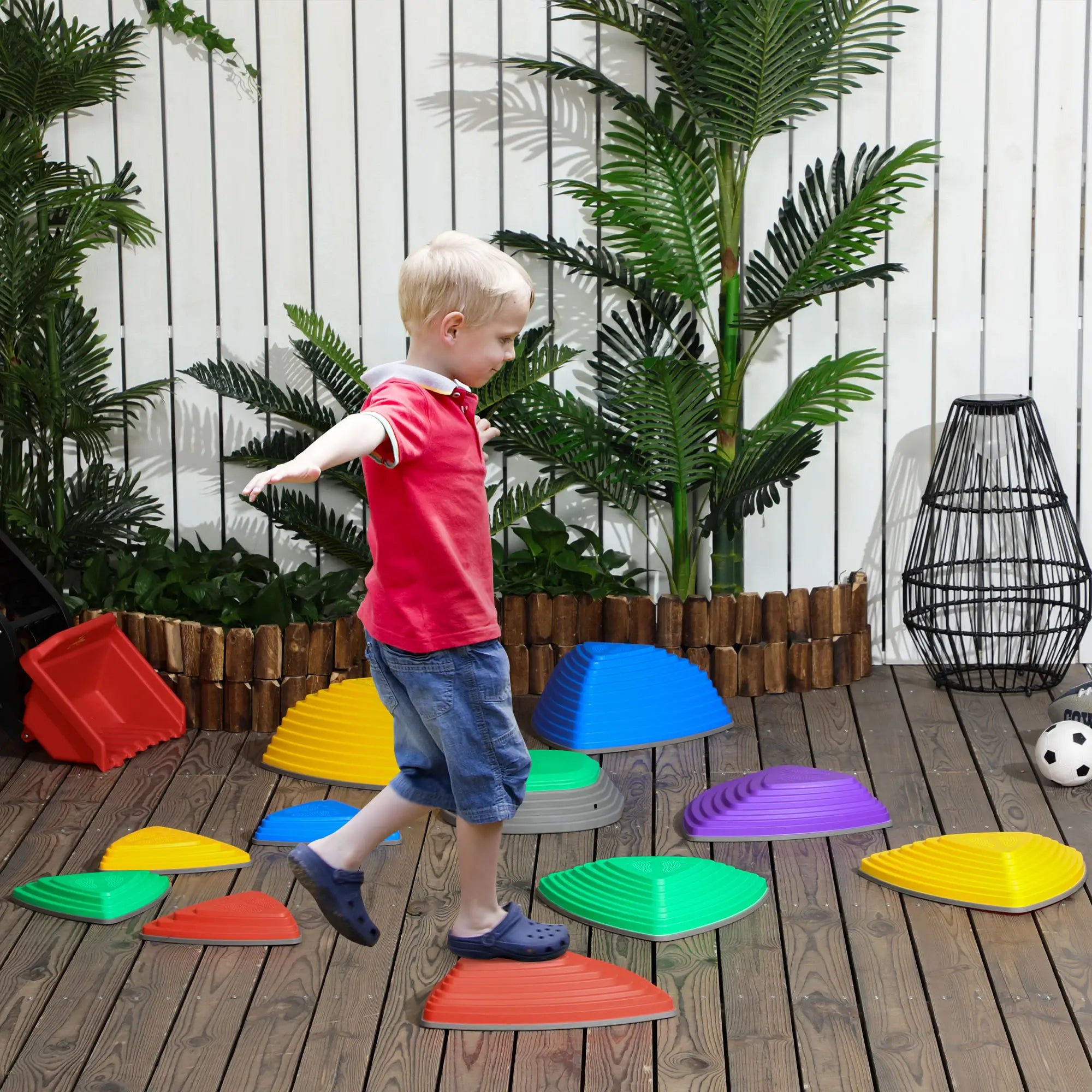 11 PCs Stepping Stones, Non-Slip Rubber, Stackable, 3-8 Years Gym Sets & Swings at Gallery Canada
