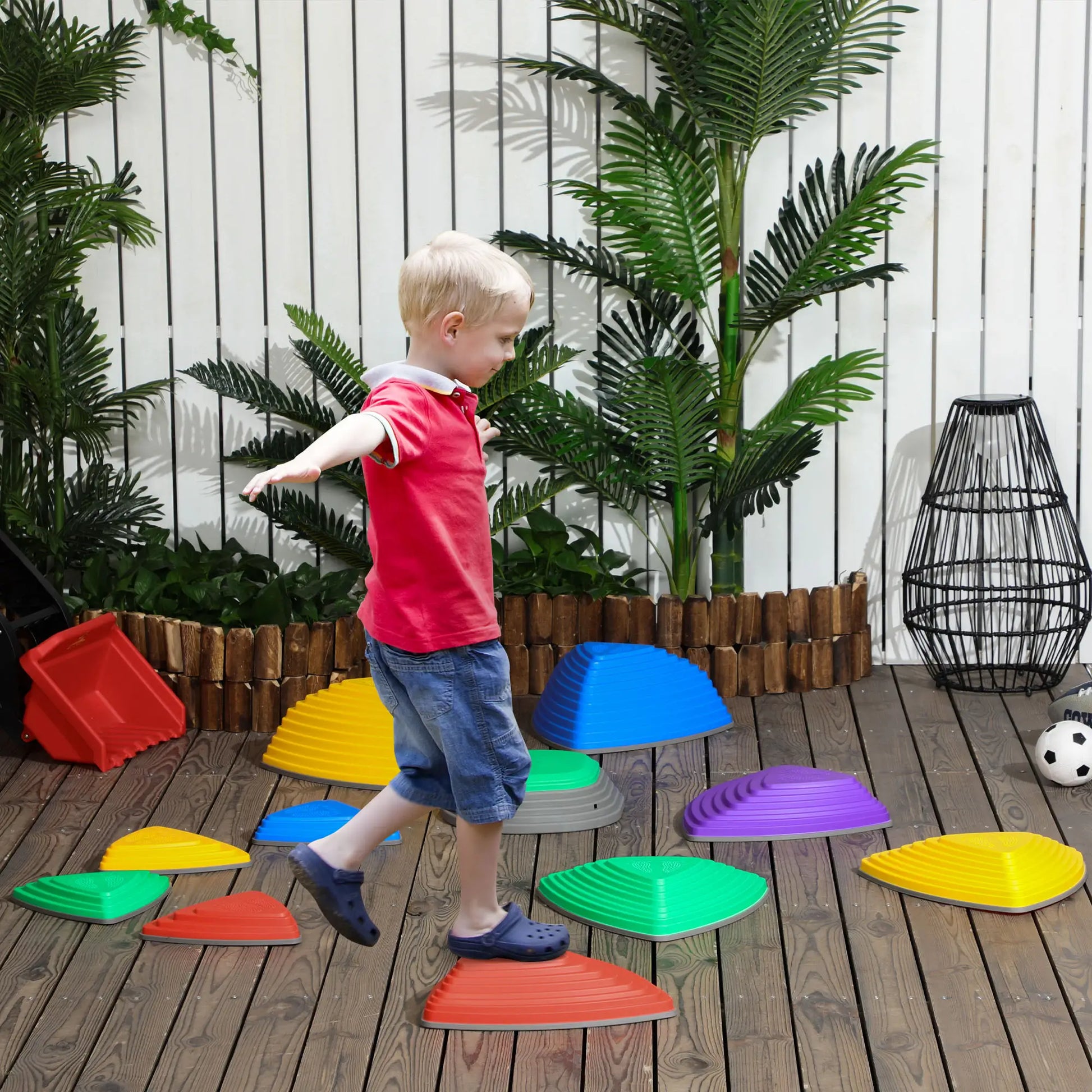 11 PCs Stepping Stones, Non-Slip Rubber, Stackable, 3-8 Years Gym Sets & Swings at Gallery Canada