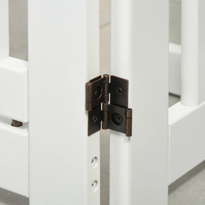 Wooden Pet Gate, Foldable Dog Barrier, Z Shape 4 Panel Houses, Kennels & Pens at Gallery Canada