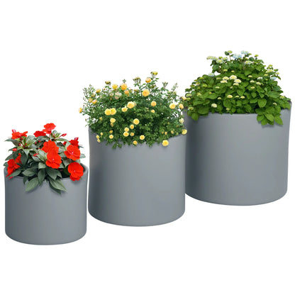 Outdoor Planter Set, 13/11.5/9 in, Flower Pots with Drainage Holes Garden Accessories at Gallery Canada