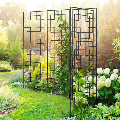 4 Pack Garden Trellis, Metal Grid Panels for Climbing Plants, 72" Tall Plant Stands at Gallery Canada